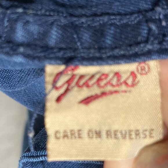 GUESS Classics Heavyweight Rugged Thick Denim Shacket Shirt Button Mens Medium - Picture 9 of 12